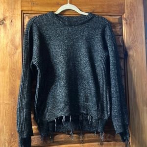 Distressed Crewneck Sweater